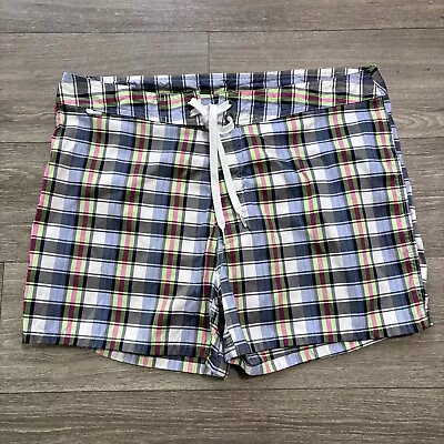 Vintage Sundek Board Shorts Swim Trunks Men's 34 Rainbow Surf Beach Plaid 4  • $44.99