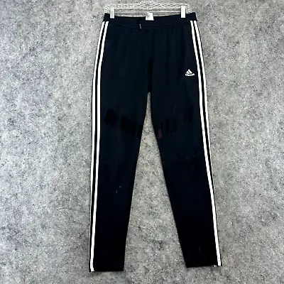 $4.95 • Buy Adidas Pants Mens Medium Black Logo Sweat Jogger Training Climacool Soccer