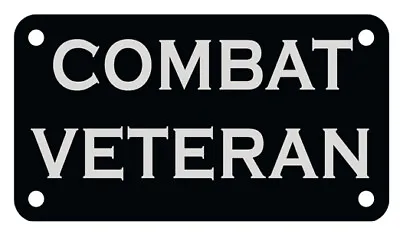 COMBAT VETERAN ATV 4  X 7  Motorcycle License Plate  • $13.41