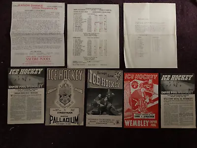 Ice Hockey Programmes X 8 Glasgow Paisley Brighton Wembley Harringay • £7.95