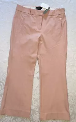J.Crew 6 Pants E8366 Pink Teddie Cropped Pants Kick Flare Chino Stretch NWT • $29.95