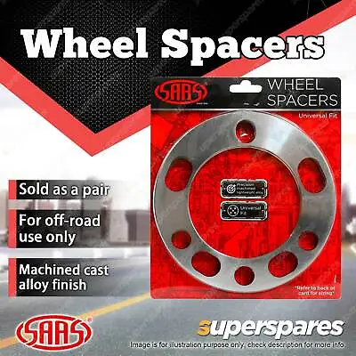 2 Pack SAAS Wheel Spacers Universal 6 Studs ID 106mm OD 175mm Depth 6mm • $43.95