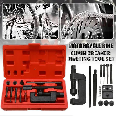 Motorcycle Bike Chain Breaker Splitter Link Riveter Universal Set Riveting Tool • $18.99