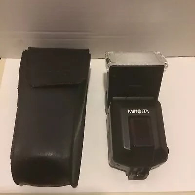 Minolta Program 3600HS D Shoe Mount Flash With Black Case-Nice-Free Shipping • $43.98