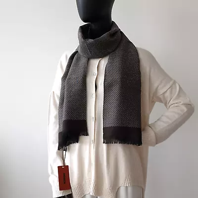 360€ Missoni Silk Wool Scarf Shawl Wrap Embroidered Logo Made In Italy • $58.99