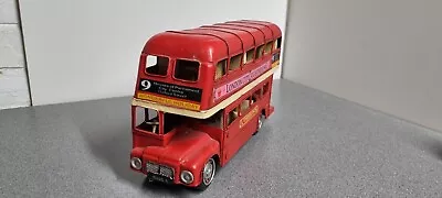 Rustic Style Metal Tin Routemaster London Bus Model Ornament • £10