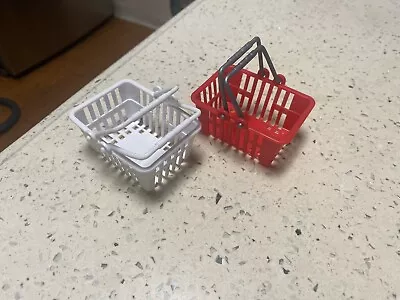 Miniature Shopping Basket For Dolls Dollhouse Barbie Pretend Sold Separate • $8