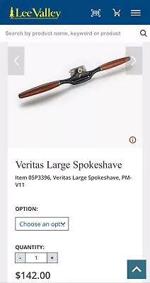 Lee Valley/Veritas LARGE Out Of Box. (no Box) Never Used. Included FlushCut Saw • $124.50