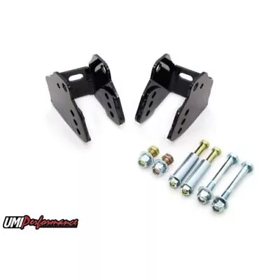 UMI 3018-B Rear Lower Control Arm Relocation Brackets Black For GM G-Body NEW • $152.81