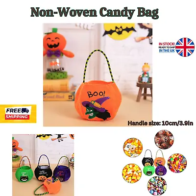 £4.19 • Buy Halloween Trick Or Treat Bags Non-Woven Candy Bag - Orange UK Stock.