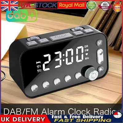 A1 DAB DAB FM Radio LED Display Backlight Adjustable Alarm Volume Alarm Clock • £20.69