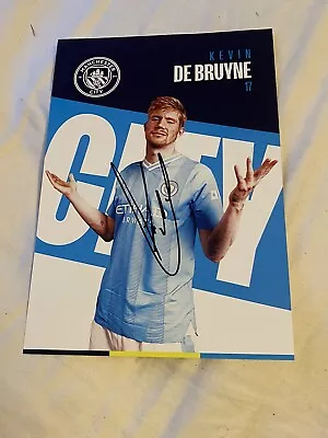 KEVIN DE BRUYNE - Signed MANCHESTER CITY FC. 23/24 CLUB CARD. RARE. Printed Sig • £19.99