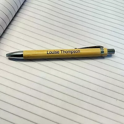 £3.49 • Buy Personalised Wooden Pen Anniversary Gifts For Him Her 1st 5th 25th 40th 50th