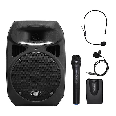 Audio 2000s AWP6408L 50W 8  Dual Channel Wireless Microphone Portable PA System • $99.95