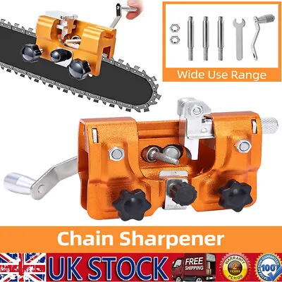 Chain Saw Sharpener Portable Jig Sharpening Tools Clip Chainsaw Sharpener Kit UK • £14.24