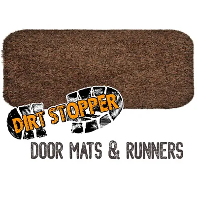 Indoor Magic Absorbent Barrier Door Runner Mats Dark Brown Large 65x150 Non Slip • £39.93