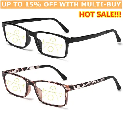 Progressive Reading Glasses Multifocal Bifocal Men/Women Anti Blue Light Glasses • £4.81