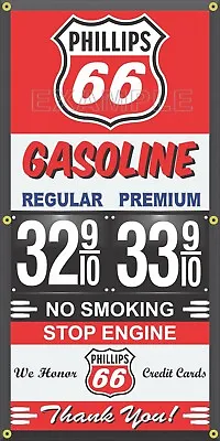 Phillips 66 Gas Station Price Per Gallon Vintage Old Sign Remake Banner Sign Art • $52.75