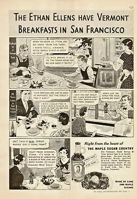 1932 Vermont Maid Syrup Vintage Print Ad Breakfasts In San Francisco  • $8.99