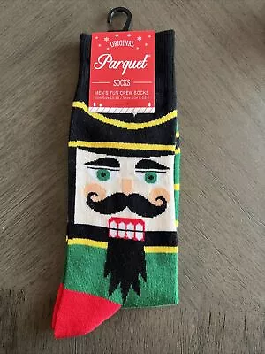 New Men's NUTCRACKER Novelty Christmas Socks PARQUET BRAND Shoe Size 6-12.5 • $10