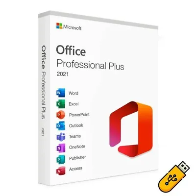 Microsoft Office Pro 2021 For 1 PC Includes USB Flashdrive Retail • $56.99