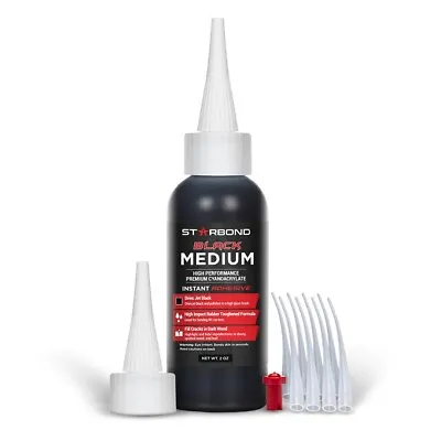 Starbond 2 Oz. Black Medium - Super Glue (Premium Cyanoacrylate CA Glue) • $15.49