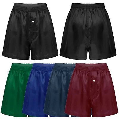 Men Silk Satin Boxers Shorts Nightwear Pyjamas Lounge Pants Sleepwear Underwear • $11.74