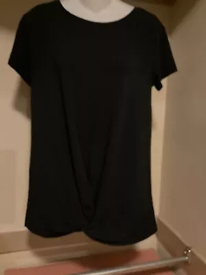 Gap Maternity Black Tee/tunic Short Sleeve Front Knot SzMedium • $17