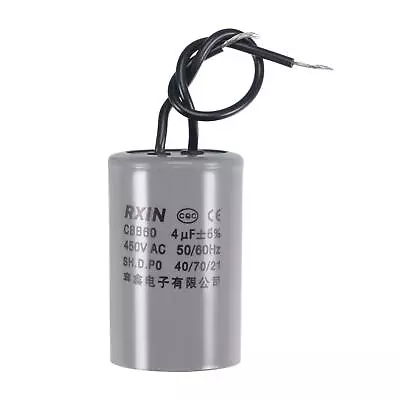 CBB60 Run Capacitor 4uF 450V AC 2 Wires 54x34mm For Compressor Pump Motor • $7.10