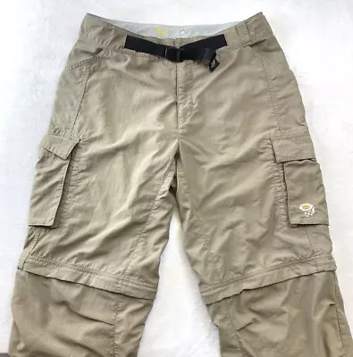 Mountain Hardwear Pants Men's Medium Cargo Convertible Zip Belted Outdoor Hiking • $26