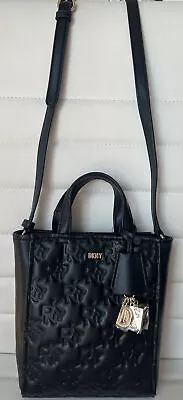 DKNY Women Lexi Mini N/S Crossbody Embossed - Black - Handbag MSRP:$ 148.00 NWT • $54.90