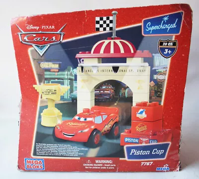 Rare 2007 Mega Bloks 7767 Disney Cars Piston Cup Lightning Mcqueen New Sealed ! • £56.99