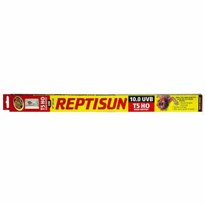New Zoo Med ReptiSun T5 High Output 10.0 UVB Lamp For Large Habitats 22 Inches • $19.91