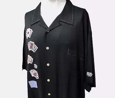 NAT NAST 100% SILK POKER Shirt Men's 3XT WORLD SERIES OF POKER LAS VEGAS Limited • $0.99