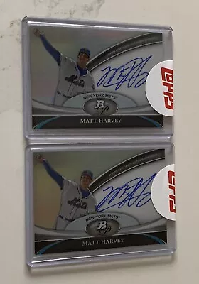 Two (2) 2011 Bowman Platinum Matt Harvey Auto Autograph - Sealed W Topps Sticker • $19.95