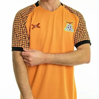 Zambia 2018/19 Away (lxl2xl) Africa Orange Cu S/s Soccer Football Shirt Jersey • $69.99