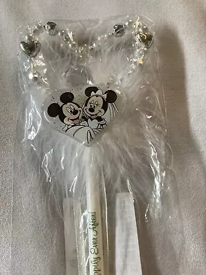 Disney Parks Mickey And Minnie Mouse White  Heart Wedding Pen  NEW • $38.89