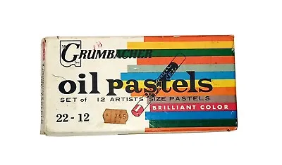 Vintage Artists Grumbacher Oil Pastels 22-12 Brilliant Color • $27