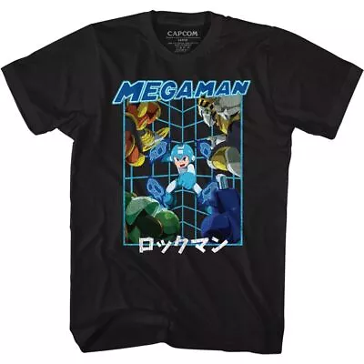 Mega Man Megaman Skulls Black Gaming Shirt • $23.50