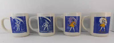 Vintage Morton Salt Mugs Set Of 4 New Advertising Cups/Mugs Ceramic NOS • $24