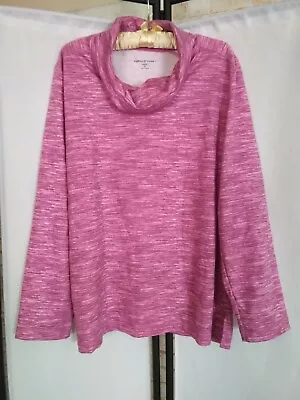 Womens Karen Scott Sport Funnel Neck Sweatshirt  XL Autumn Berry • $14