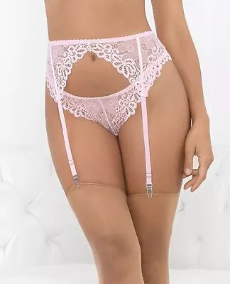 Pink Lace Romance Garterbelt Adjustable Garters Pink • $15.99