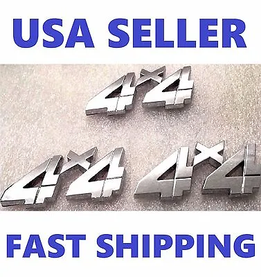 3X Chrome 4 X 4 EMBLEM Truck BUS 4X4 MOTOR COACH DECAL Motorhome Logo SIGN Badge • $27.60