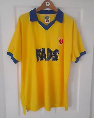 Charlton Athletic Fc Score Draw Retro 1981/82 Fads Yellow Away Shirt  Xl  Vgc • £39.99