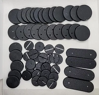 Lot Of 55 Mixed Mm Plastic Round Bases Miniature Wargames Table Top Gaming Stand • $11