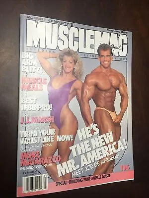 Musclemag International Magazine February 1992 Mr. America Joe De Angelis • $29.99