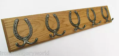 $336.33 • Buy 9 Sizes SOLID OAK WOODEN HANDMADE COAT RACK HANGER HANGING PEGS BOARD RAIL 122