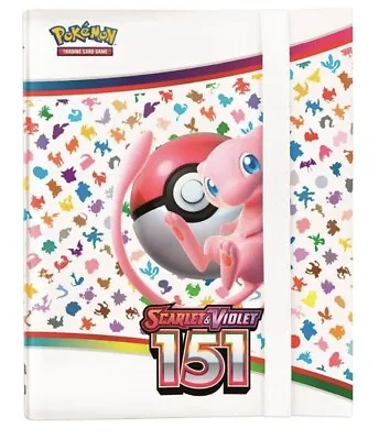 Pokemon Card Folder  9 Pocket Holds 360 Cards - Binder Album Mew  Design 151 • £10.85