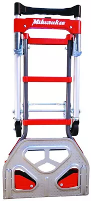 Hand Truck Convertible Fold Up Nose Plate 2-in-1 Non Marking Wheels Red Finish • $95.58