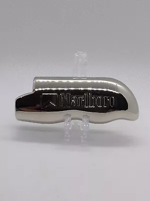 Stunning Vintage Marlboro Cigarettes Bic Lighter Case Sleeve Holder Chrome Wave  • £19.95